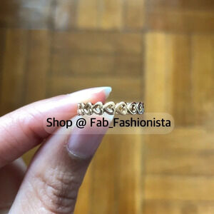 Pandora 14k Yellow Gold Heart Band ring RETIRED